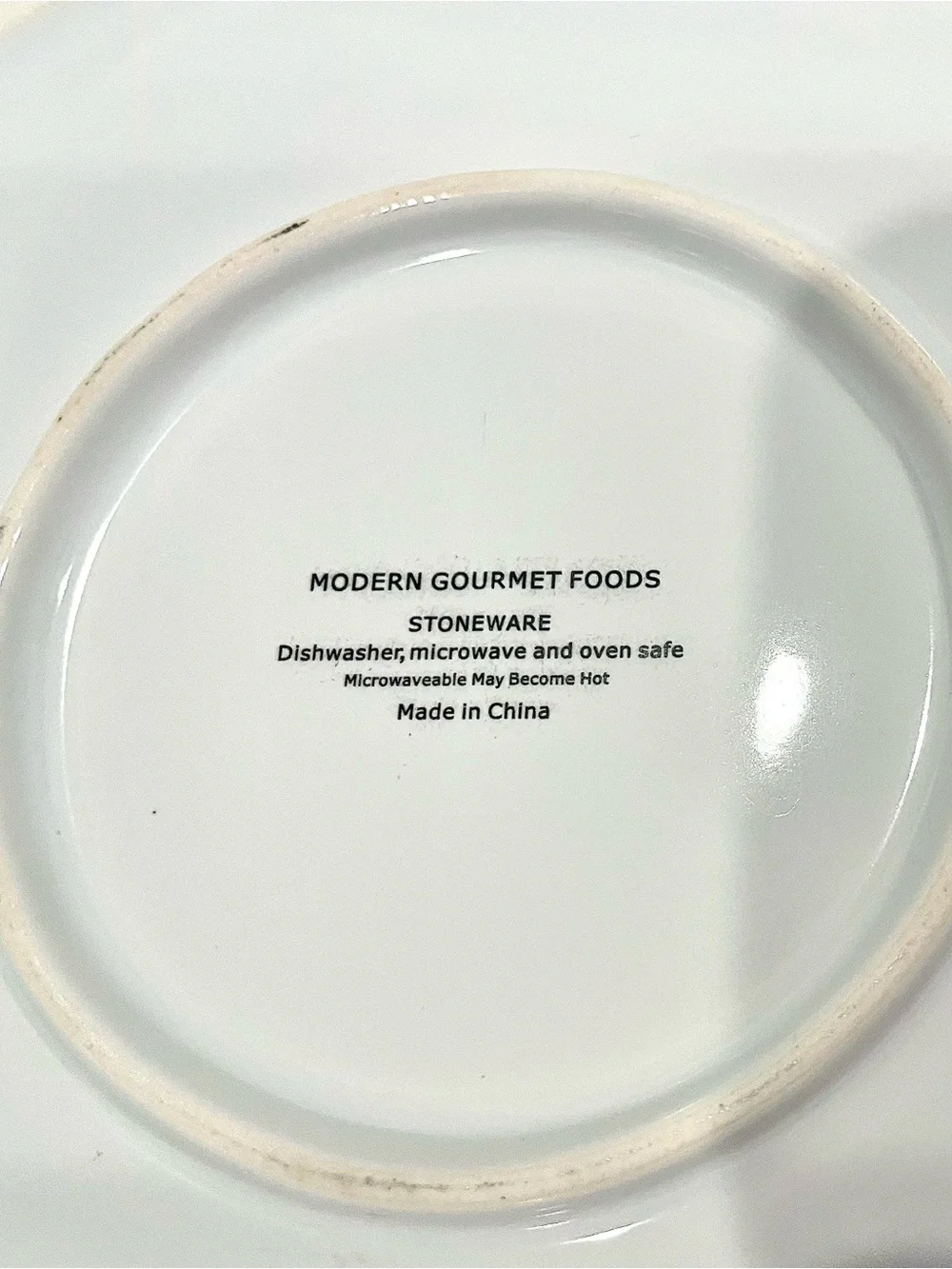 Modern Gourmet Foods White on White Ceramic 7” Handled Pie Dish Ruffled Edges